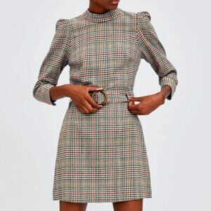 Zara TRF plaid mini dress, size M
